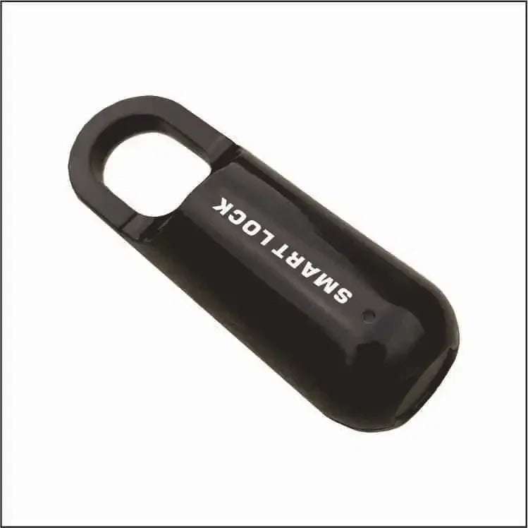 Candado inteligente negro de plástico con diseño compacto y lector biométrico, ideal para Seguridad Inteligente