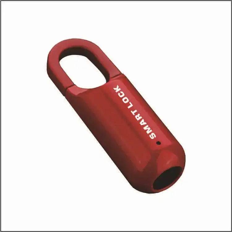 Candado inteligente rojo de diseño compacto con acabado liso, tecnología avanzada para Seguridad Inteligente